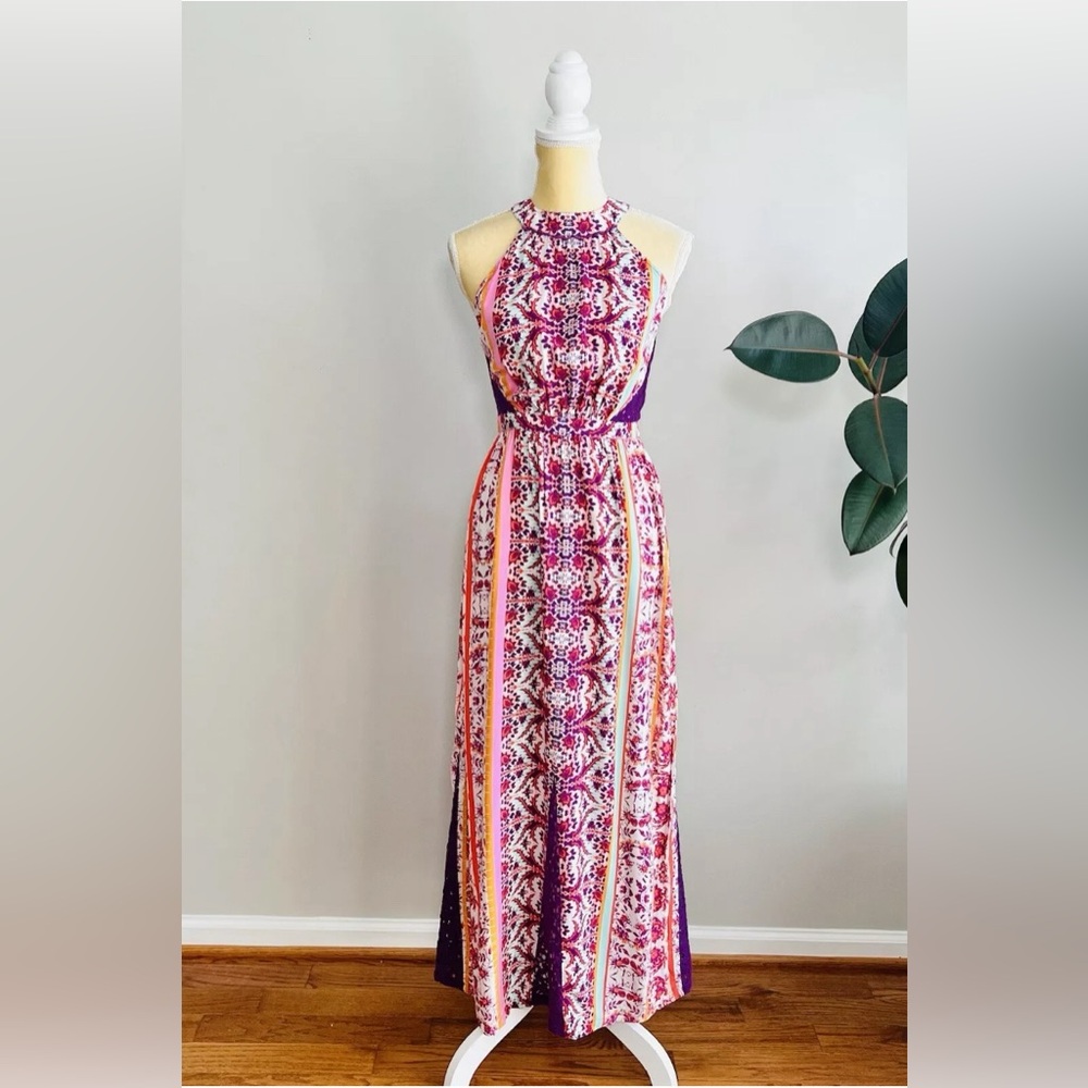 Green Dagon printed maxi dress